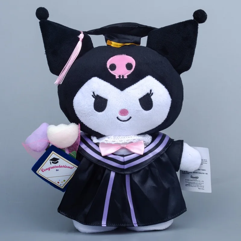Sanrio Cinnamoroll Kuromi Hello Kitty Plush Graduation Season Toy Cartoon Soft Stufffed Doll Anime Decor Toys For Children Gift image 3