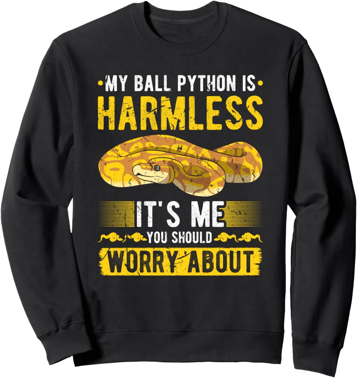 Ball Python Harmless Banana Ball Royal Python Sweatshirt