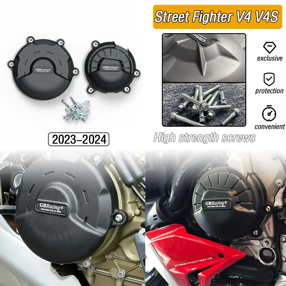 

For Ducati Street Fighter V4 and V4S 2023-2024 motorcycle modification engine hood protective cover kit