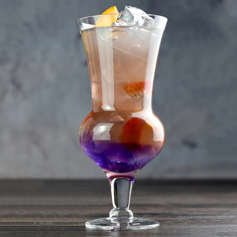 

660ml Belgian Round Belly Cup Glass Cup Milk Tea Ice Cream Cup Creative Fruit Juice Cold Drink Cup Bar Set