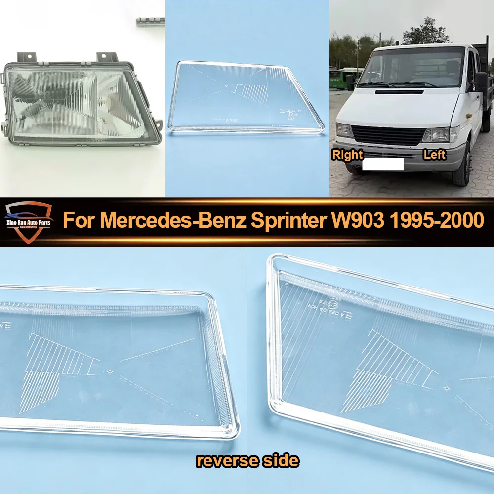 For Mercedes-Benz Sprinter W903 1995 1996 1997-2000 Headlamp Cover Transparent Lampshade Headlight Shell Mask Lens Plexiglass