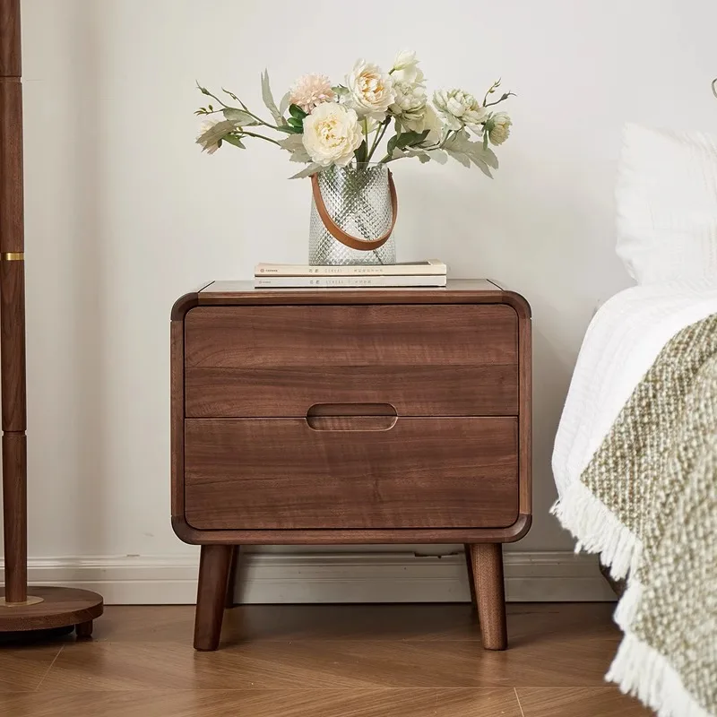 

Modern Aesthetic Bedside Table Oak Minimalist Drawers Room Bedside Table Cabinet Storage Small Mesitas De Noche Furniture