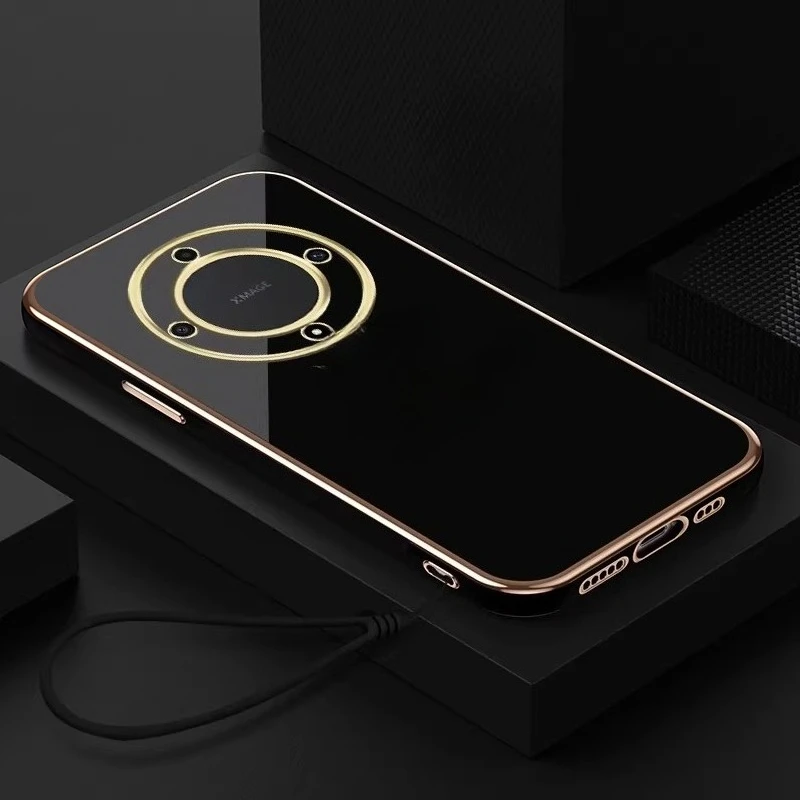 Für Magic 8 Lite Plating Kameraobjektivschutz Handyhüllen für Honor X9D X70 Weiche Silikon Stoßfeste Rückabdeckung mit Trageband – Detail 3