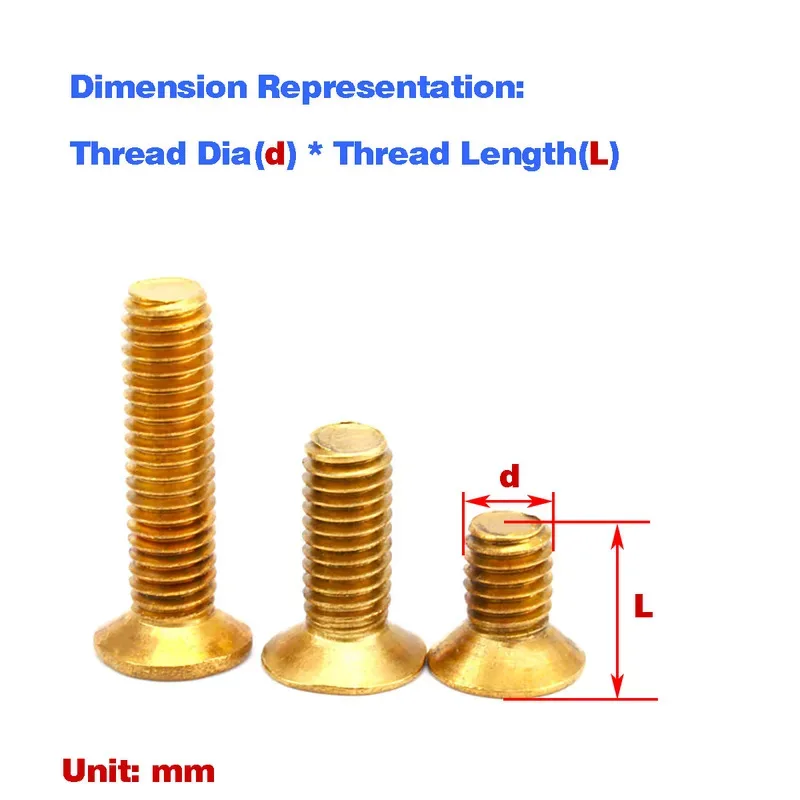 

Brass Flat Head Phillips Screw for Precision Repair and Aesthetic Applications Corrosion Resistant M2 M2.5 M3 M4 M5 M6