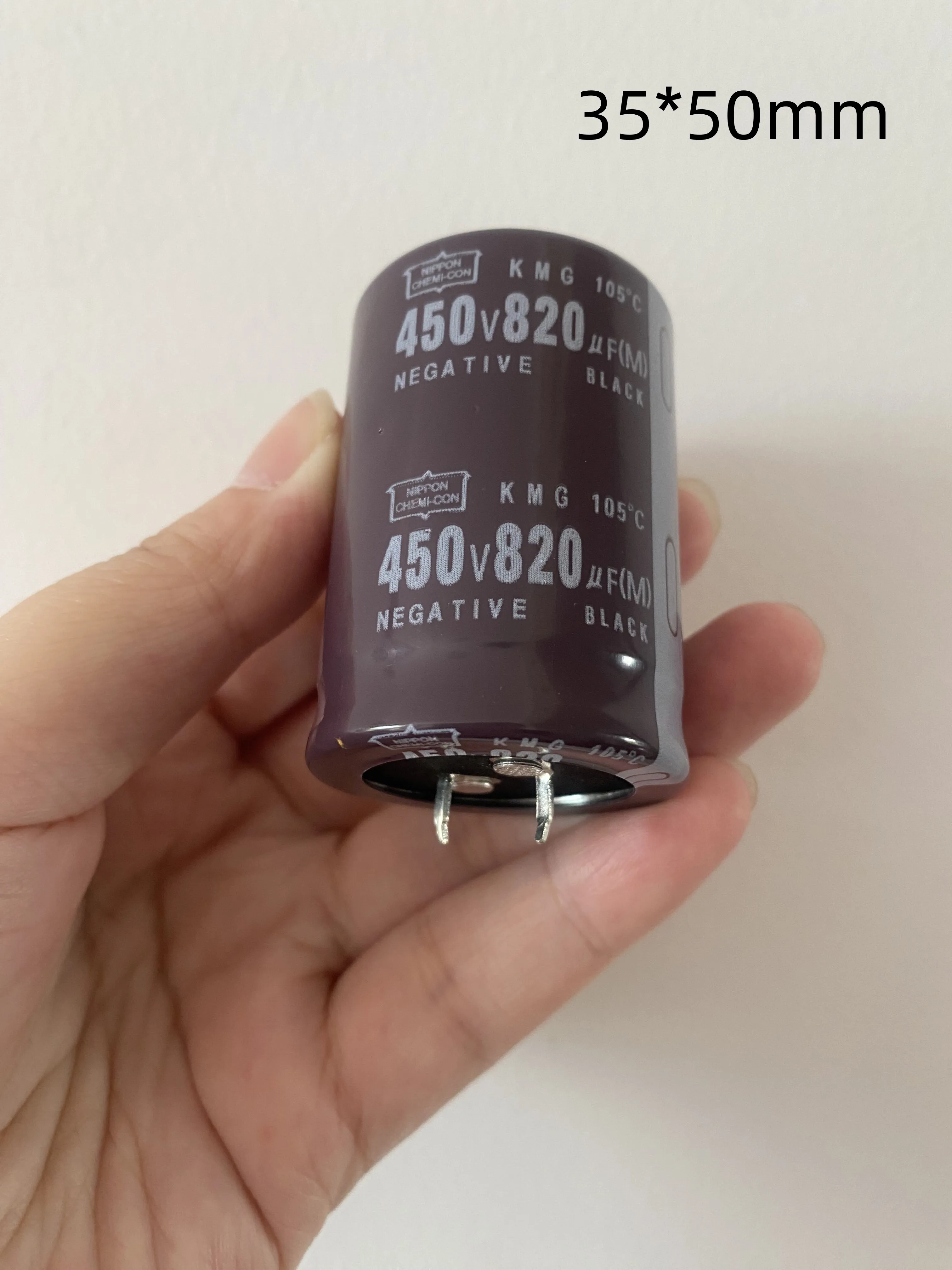 2PCS 450V820UF 820UF 450V Electrolytic Capacitor volume 35X50MM