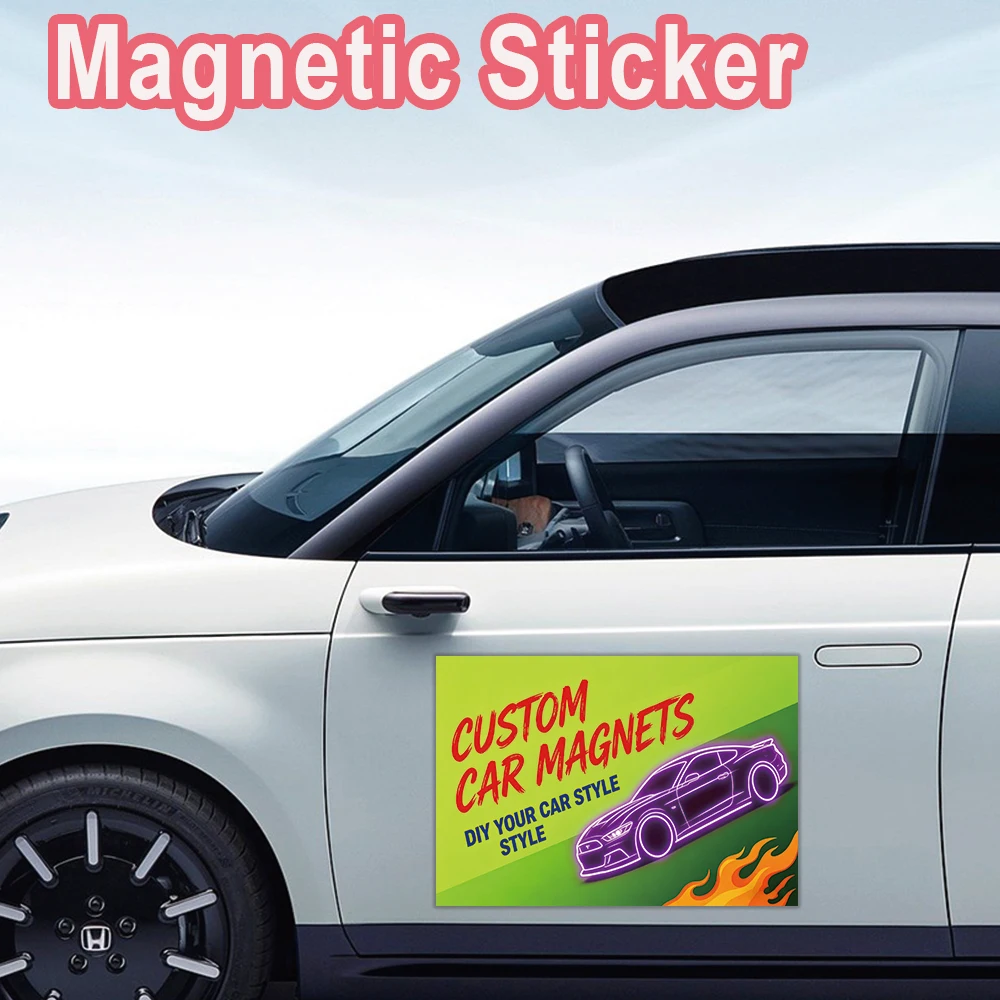 1pc Colorful Car Magnetic Sticker Custom logo or photo Stickers Magnetic Personalized Custom Car Magnet Logo  Car Stickers