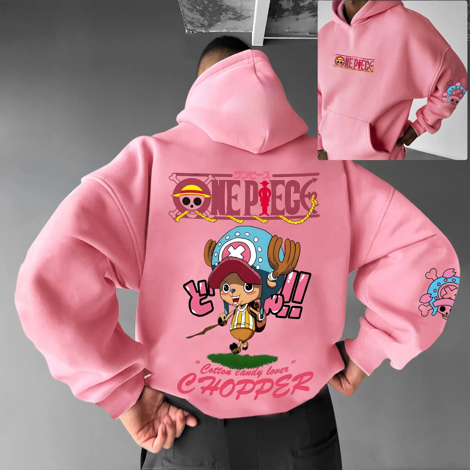 

One Piece Wide Pine Hoodie Male/Female Adult/children 3D Printed Soron Three Blade Flowing Spring and Autumn Coat