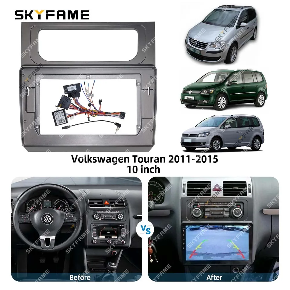 SKYFAME إطار السيارة فآسيا محول أندرويد راديو داش تركيب لوحة عدة لفولكس واجن توران