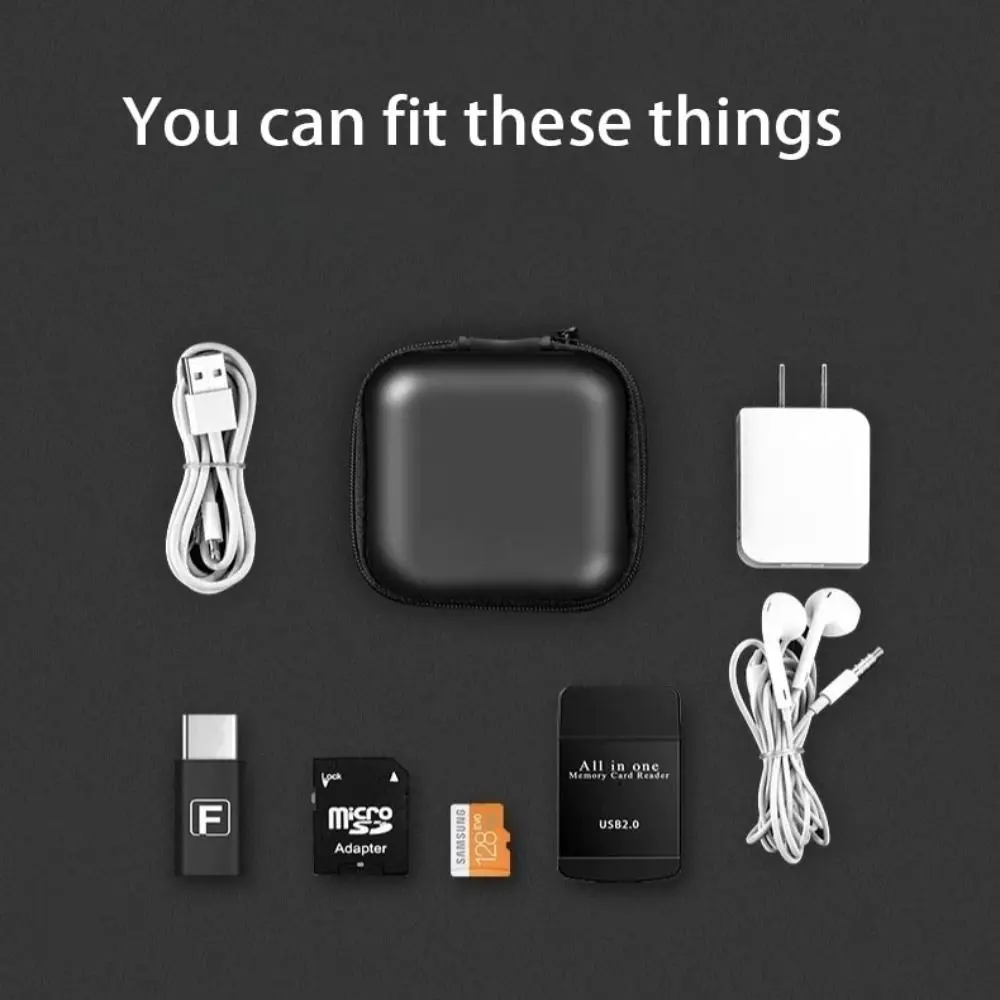 Waterproof Storage Bag Hot Sale Portable EVA Charger Storage Box Zipper Anti-knock Headphone Bag USB Cable