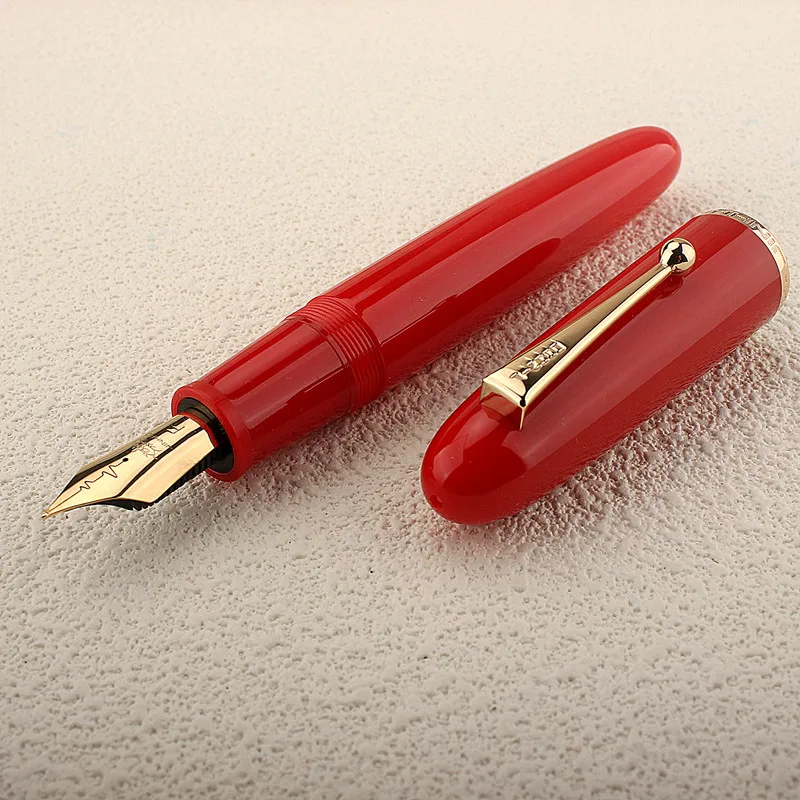 Heartbeat Nib! Jinhao 9019 Fountain Pen Big Size #8 F/M Nib Resin Office Writing Pen with Large with Converter Ink Pen