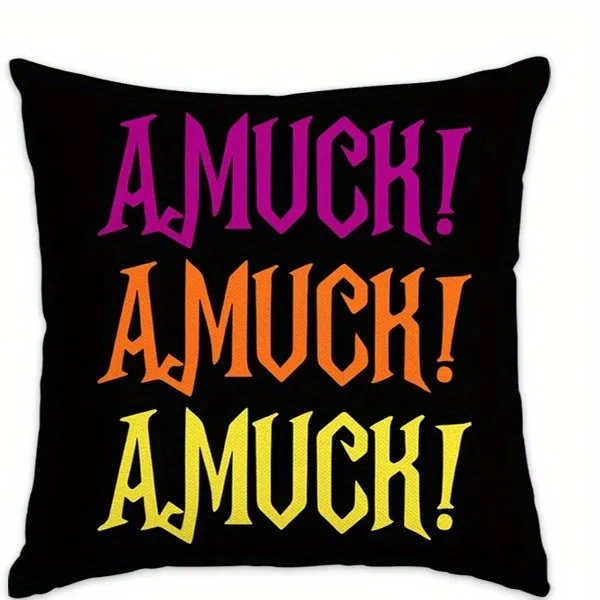 غطاء وسادة بنمط Hocus Pocus & Halloween لديكور المنزل مناسب لغطاء وسادة السيارة لغرفة النوم والأريكة
