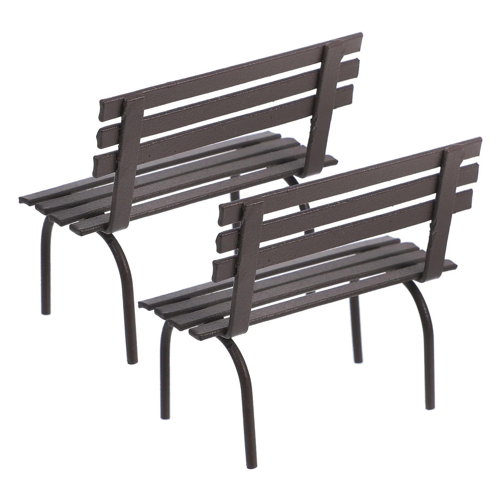 

2 Pcs Exquisitely Designed Versatile Miniature Accessories Small House Decor Landscape Decoration Bench Mini Garden