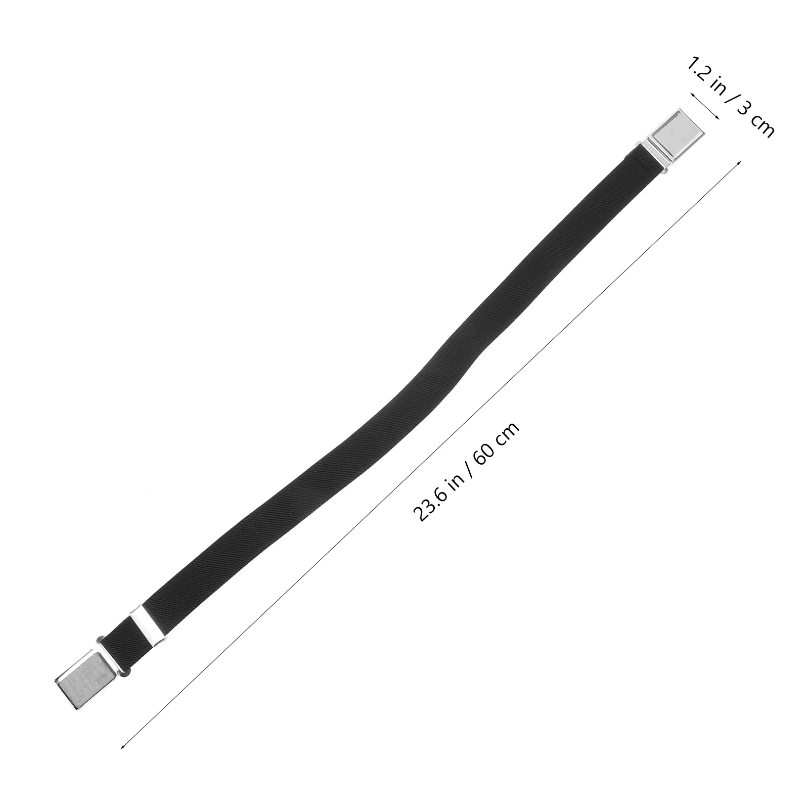 

2Pcs Magnetic Buckle Belt Adjustable Waist Strap Durable Nylon Rubber for Uniform Belt