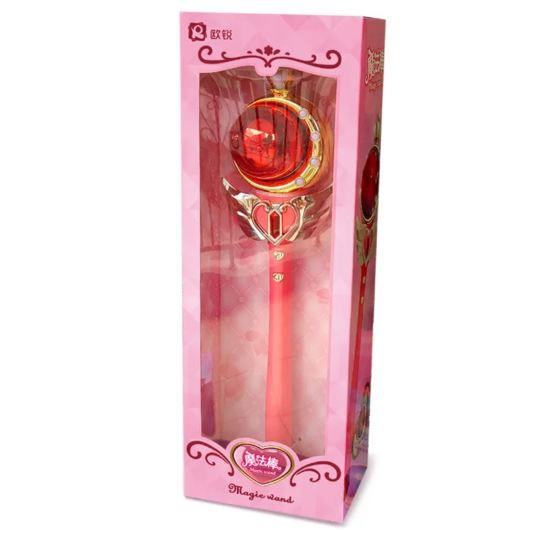 Anime Cosplay marin lune Tsukino baguette Henshin tige bâton lumineux spirale coeur lune tige musicale baguette magique fille jouets