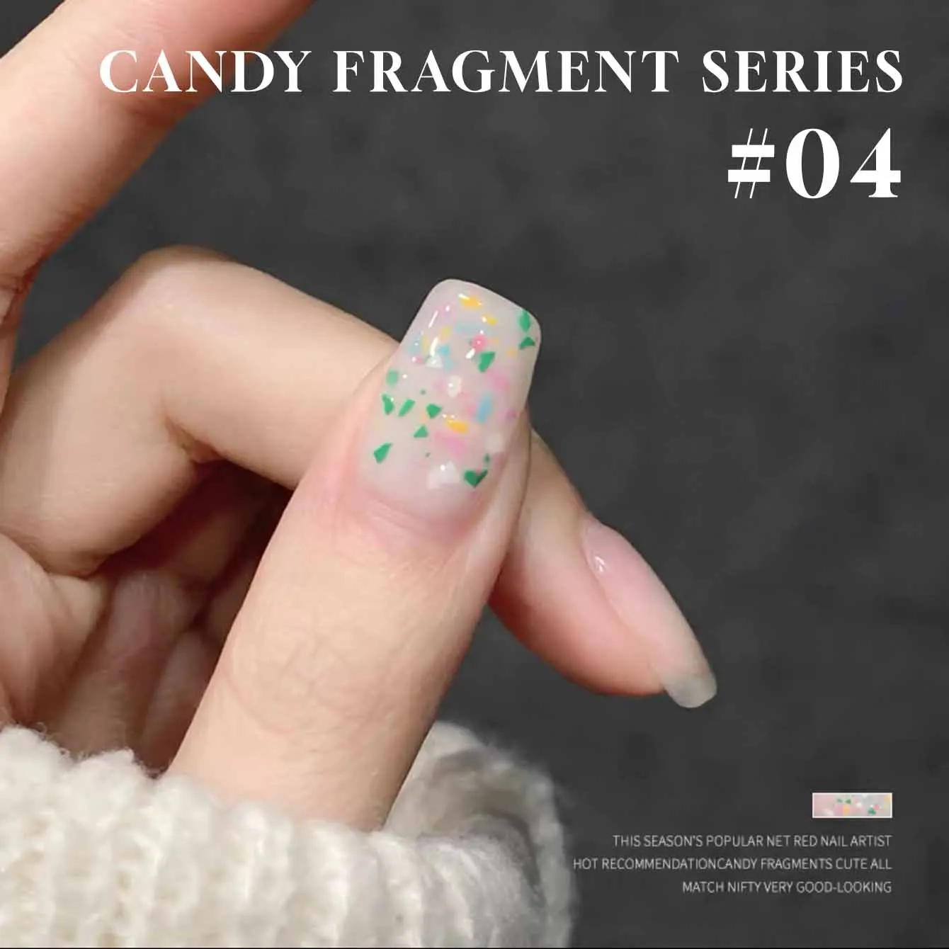 MIANEL 1-16pcs 12ML Summer Top Selling Japanese Candy Fragments Gel Nail Polish 2025 New Popular Macaron Sequins Nail Polish
