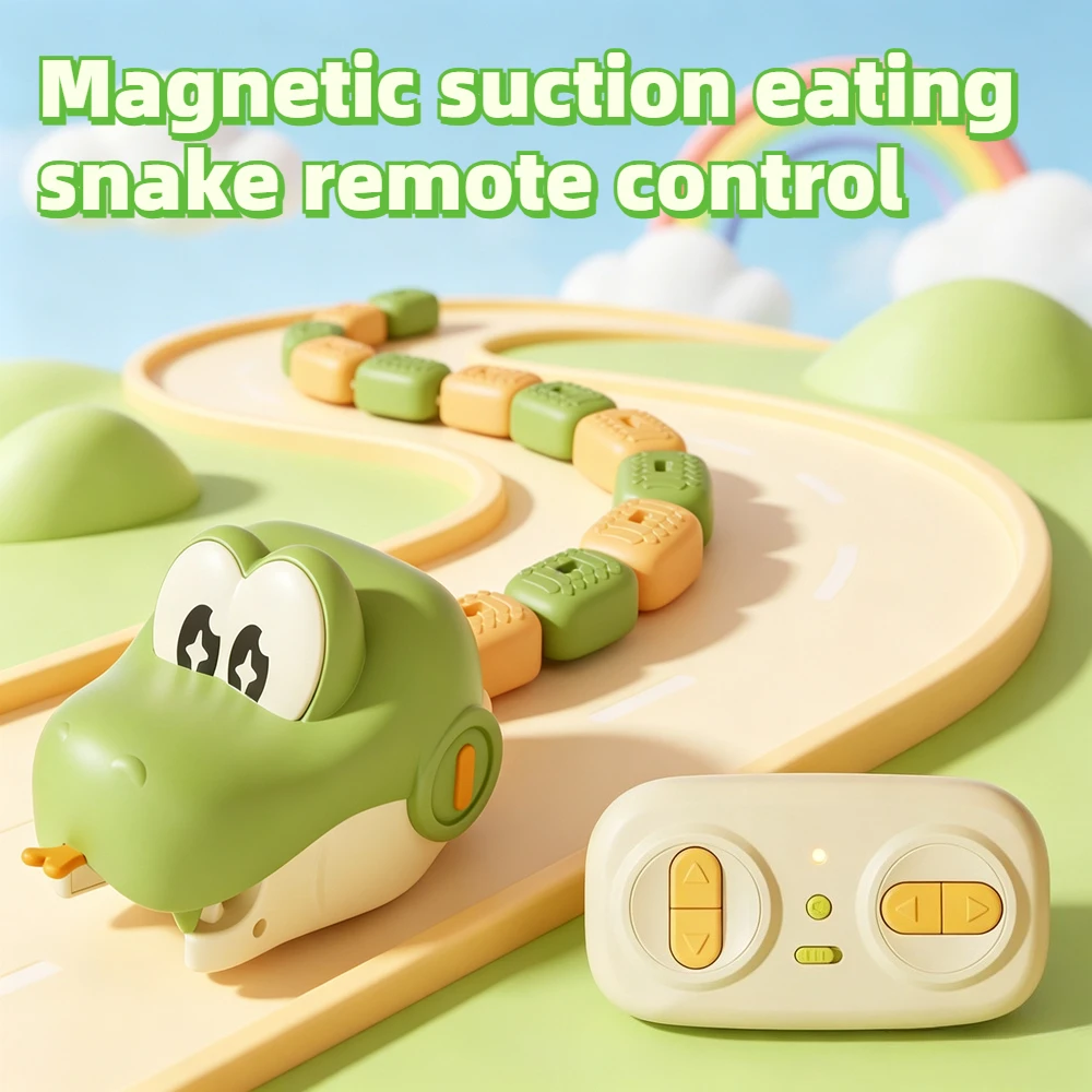 dual-player-magnetic-suction-greedy-snake-remote-control-car-interactive-family-competitive-game-toy-electric-rc-vehicle