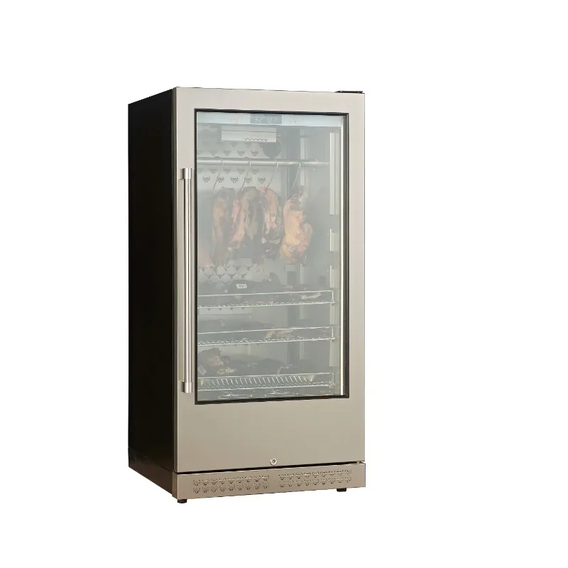 Airo Commercial Cooling Meat Aging Machine Beef Dry Ager Cabinet Glass Door Fan-Cooled Display Cooler 304 Stainless Steel