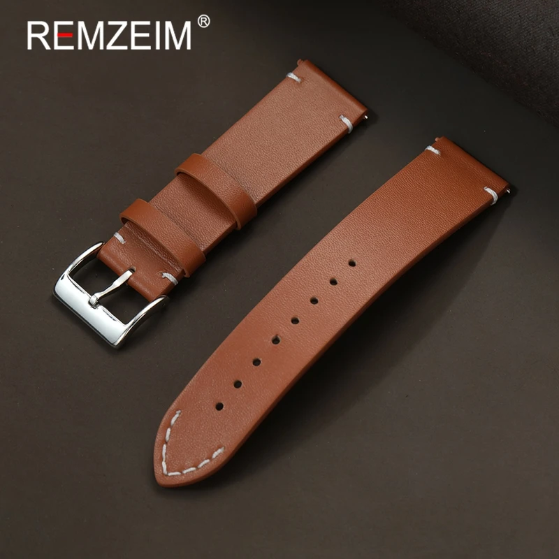 

Men Women Black Brown Beige PU Leather Watch Strap 16mm 18mm 20mm 22mm 24mm Smartwatch Strap Quick Release Replacement Bracelet