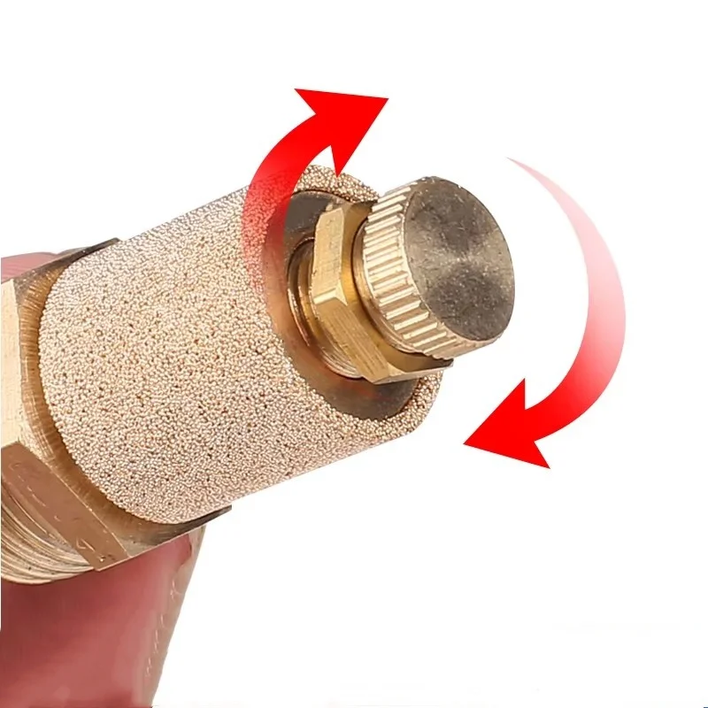 Pneumatic Exhaust Muffler 1/8 1/4 3/8 1/2 BSP Male Thread For Air Noise Brass Adjustable Long Short BSL M5