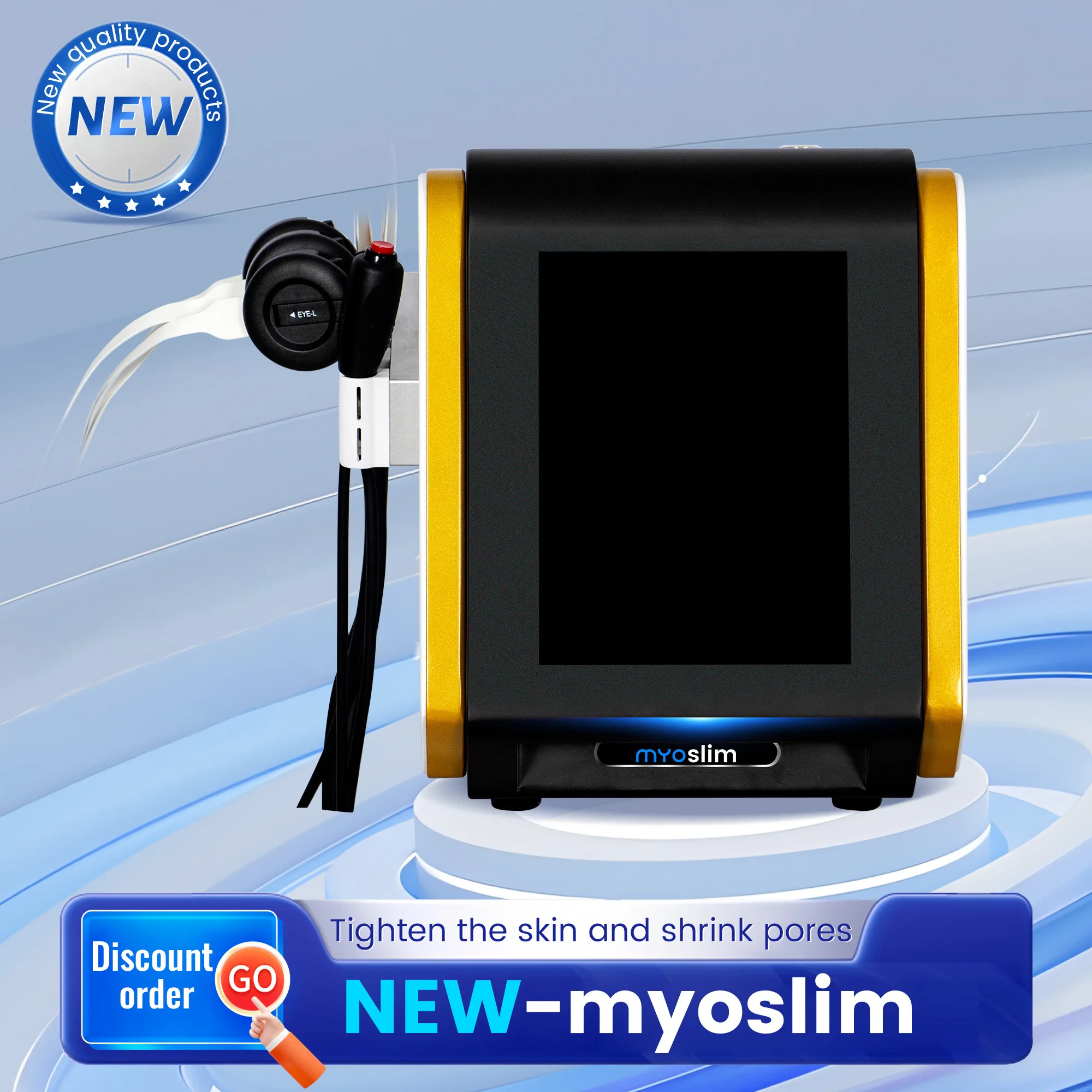 

NEW Myoslim Face Lifting Machine RF Skin Tightening Device Anti-Wrinkle Pore Minimizer Facial Muscle Stimulator Beauty Salon