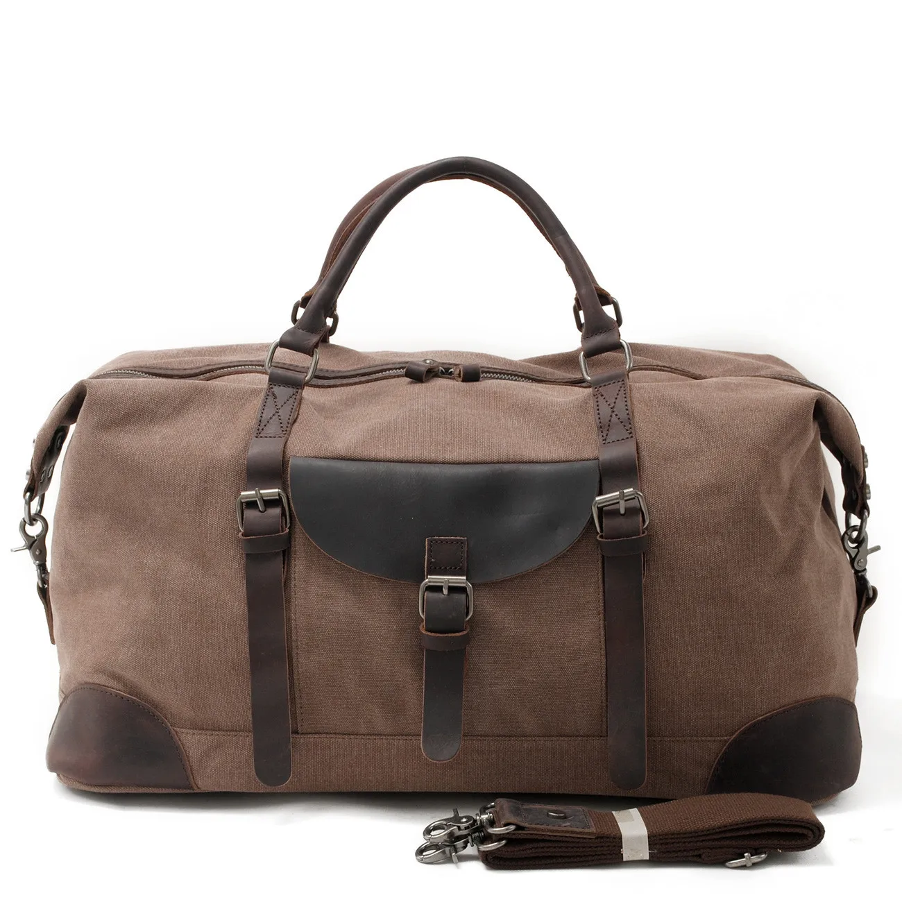 

Men's Canvas Carry On Luggage Duffle Bag Large Capacity Travel Handbag Weekend Crossbody Bag