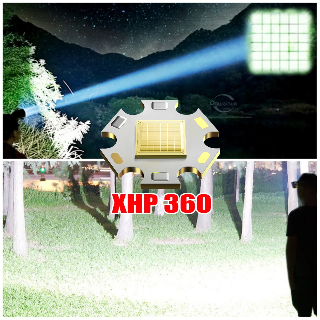 Ultra Bright XHP360 LED Headlamp Zoom Type-c Rechargeable Headlight 18650 Gesture Sensor Head Lamp For Outdoor Camping Fishing
