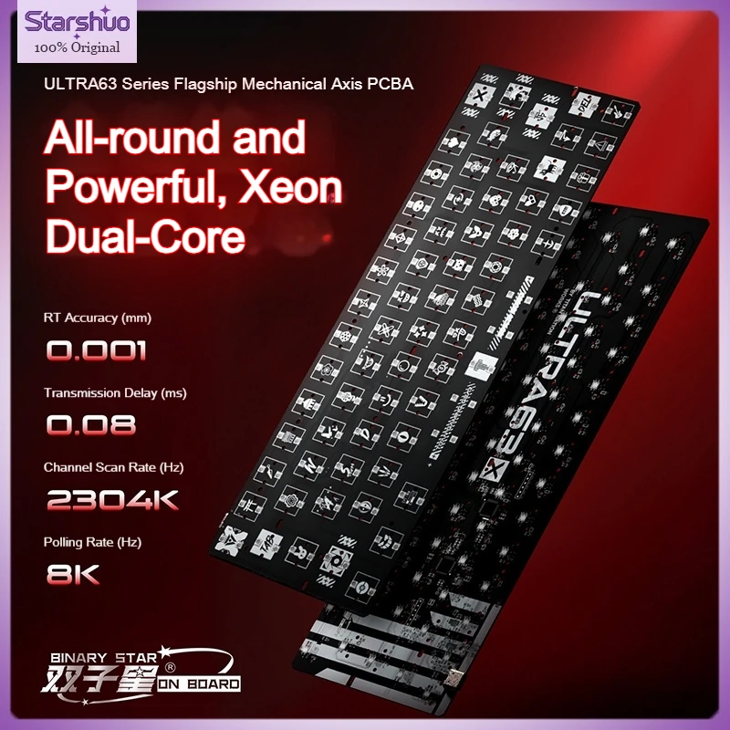 2026 New itannation ULTRA63 Binary Star Magnetic Switch PCB Carbon Fiber Positioning Plate Nano Waterproof Custom Keyboard Plate