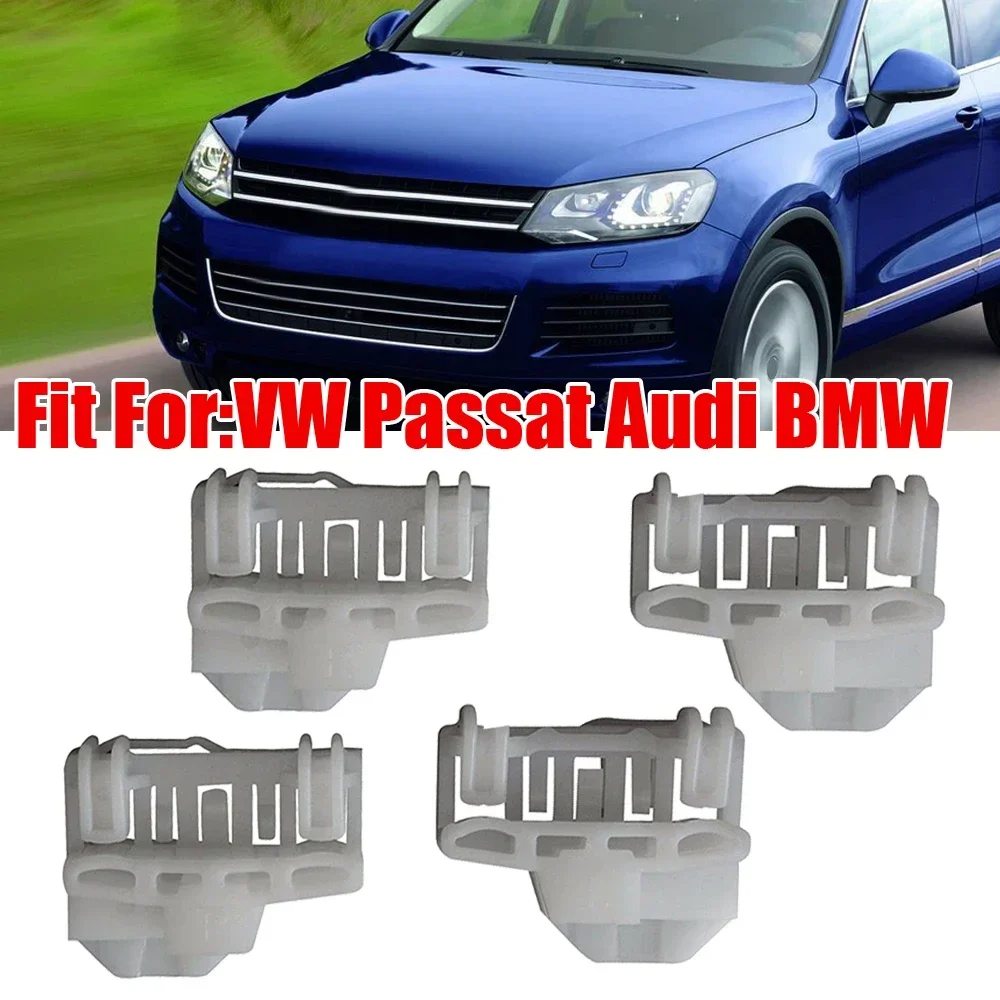 4X Car Front Driver Passenger Side Window Regulator Repair Clips for VW Passat Audi （2 Left 2 Right）Car Glass Holder