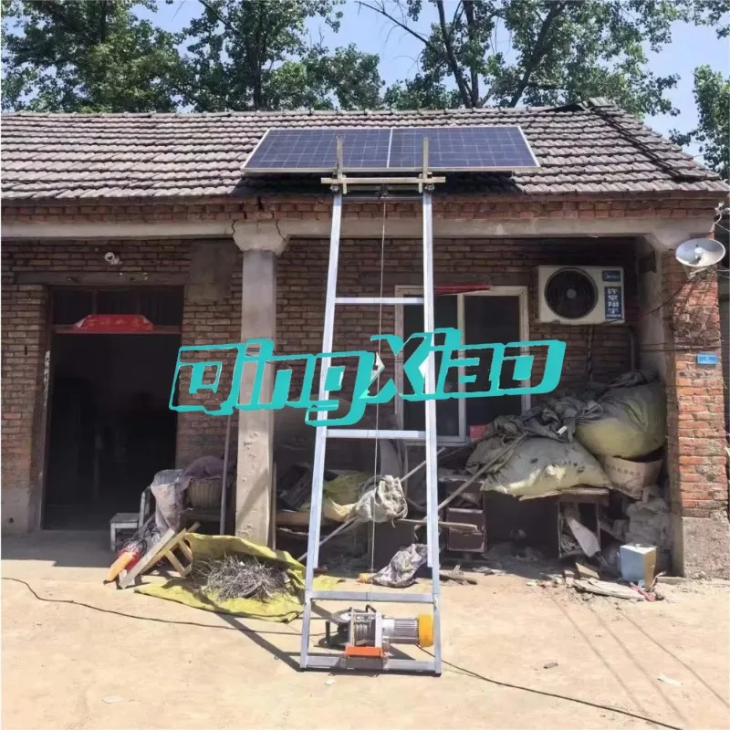 4-20m Sloped version Photovoltaic Panel Lift Electric Small Lifting Glass Door and Window Crane Portable Solar Panel Crane