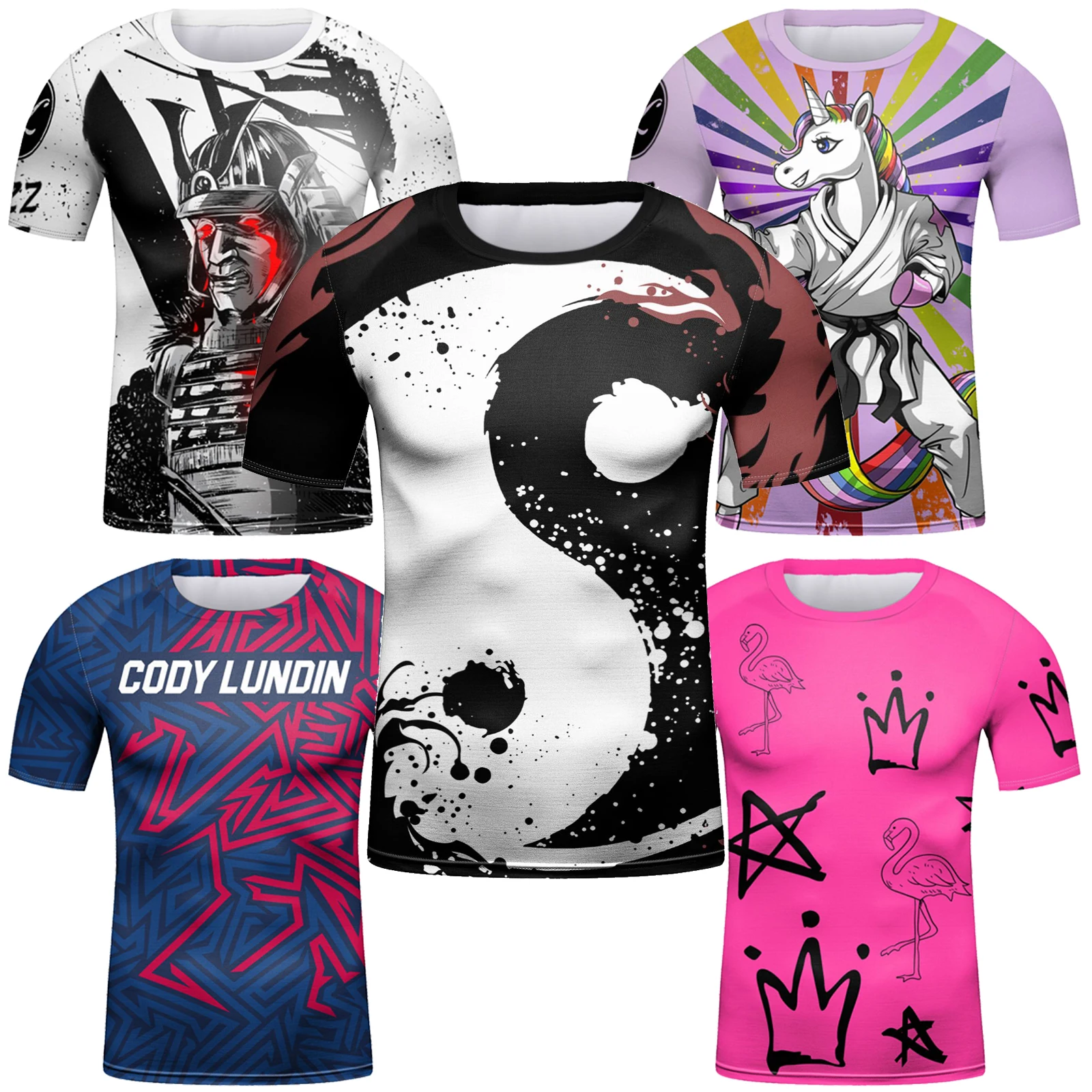 Custom Martial Arts Wear MMA Rashguard Jiu Jitsu T-shirt Cody Lundin Kids Children Short Sleeve Rash Vest for Kid Bjj Gi Jersey