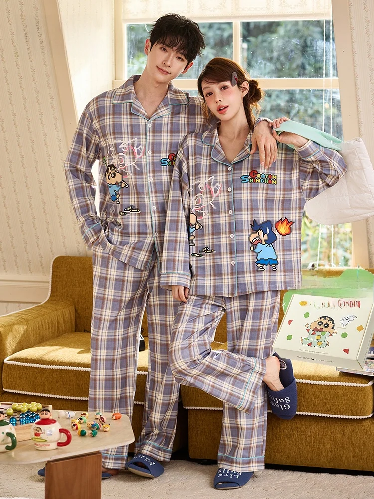 ropa-de-dormir-de-algodon-puro-para-parejas-ropa-de-casa-de-manga-larga-pijamas-ligeros-y-suaves-de-cuadros-de-dibujos-anim