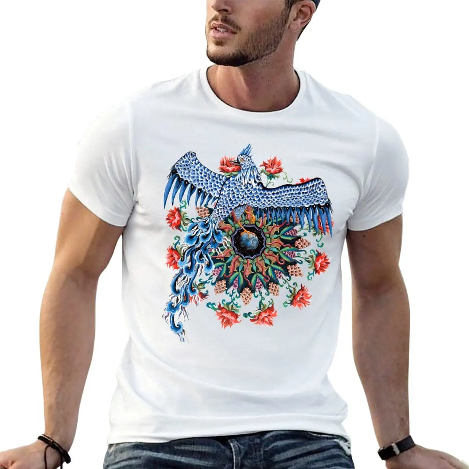 

man with prints Earth man t for shirts slim Planet tshirt t Saves fit T-Shirt Phoenix shirts