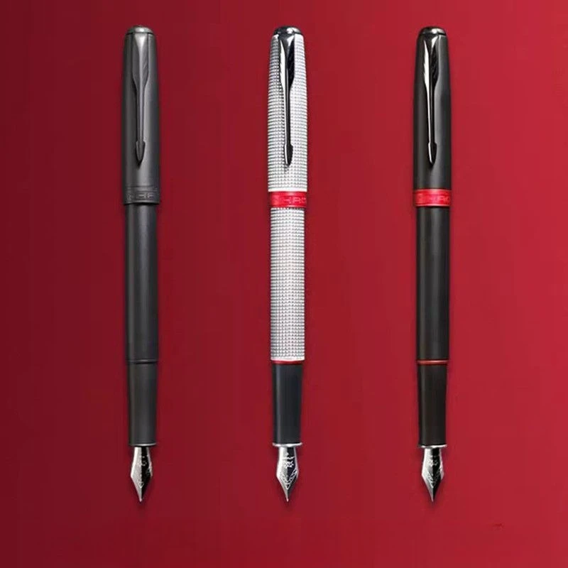 

Jinhao 75 Red Charm Series Fountain Pen F Nib Ultra Black Red Luxury Pens Writing Ink Pens Stationery Office School Supplies