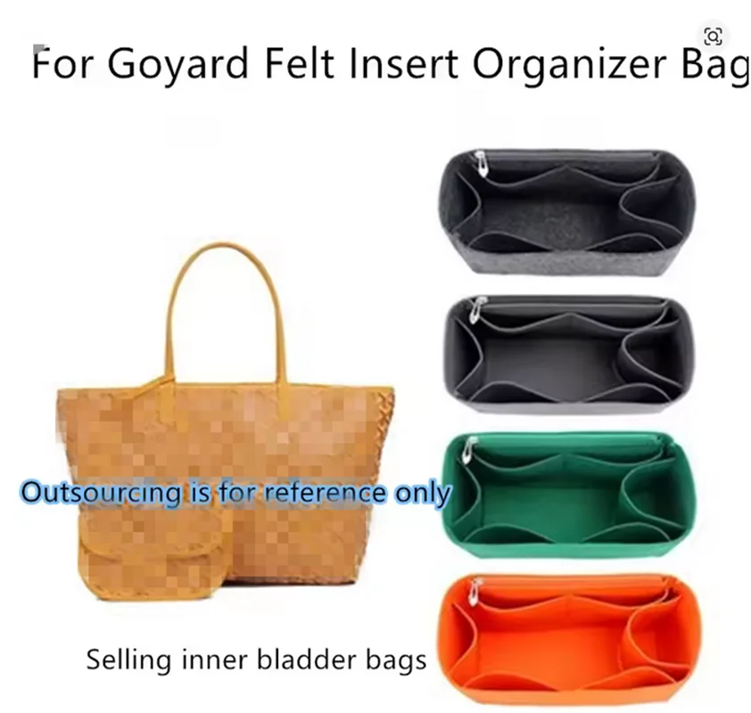 Fits GOYA RDING Tote Premium Felt Insert Bag Organizer Cosmetic Bag Handbag shaper Organizer Travel Inner Purse