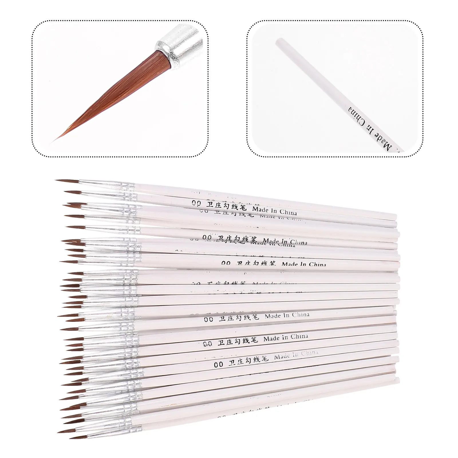 

Набор из 100 маленьких кистей для рисования с нейлоновым ворсом для точной детализации: акрил, масло, акварель, дизайн ногтей