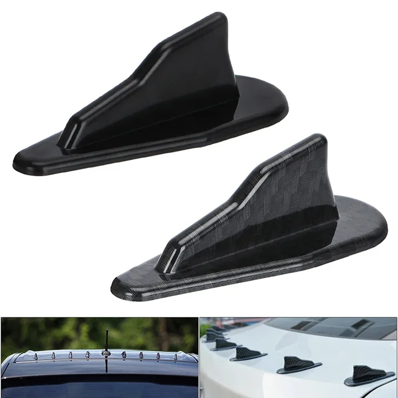 10Pcs Car EVO Style ABS PP Roof Shark Fins Spoiler Wing Kit Vortex Generator Anti-UV Waterproof Universal Car Accessories