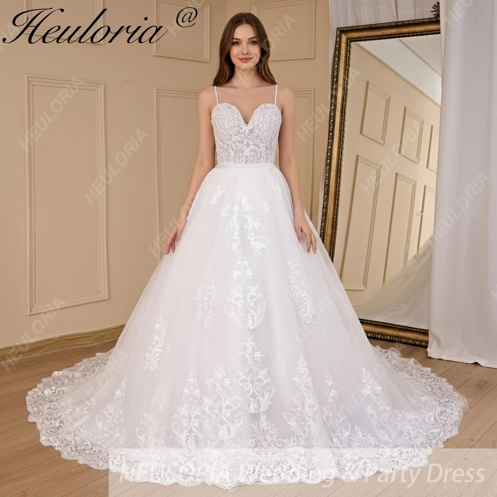 

HEULORIA элегантное бальное платье свадебное платье принцессы милое кружевное платье невесты с бисером Robe De Mariee свадебное платье