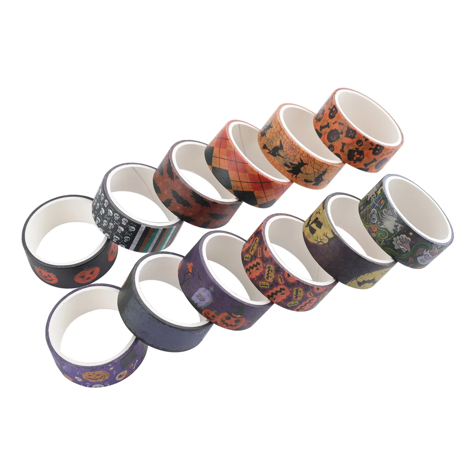 24 rouleaux de ruban adhésif Washi pour Halloween, ruban de masquage, ruban décoratif pour emballage, autocollants pour Scrapbook, Journal, artisanat de bricolage