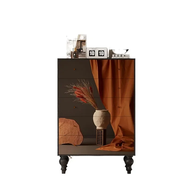 French modern simple restaurant storage cabinet solid wood drawer chest of drawers