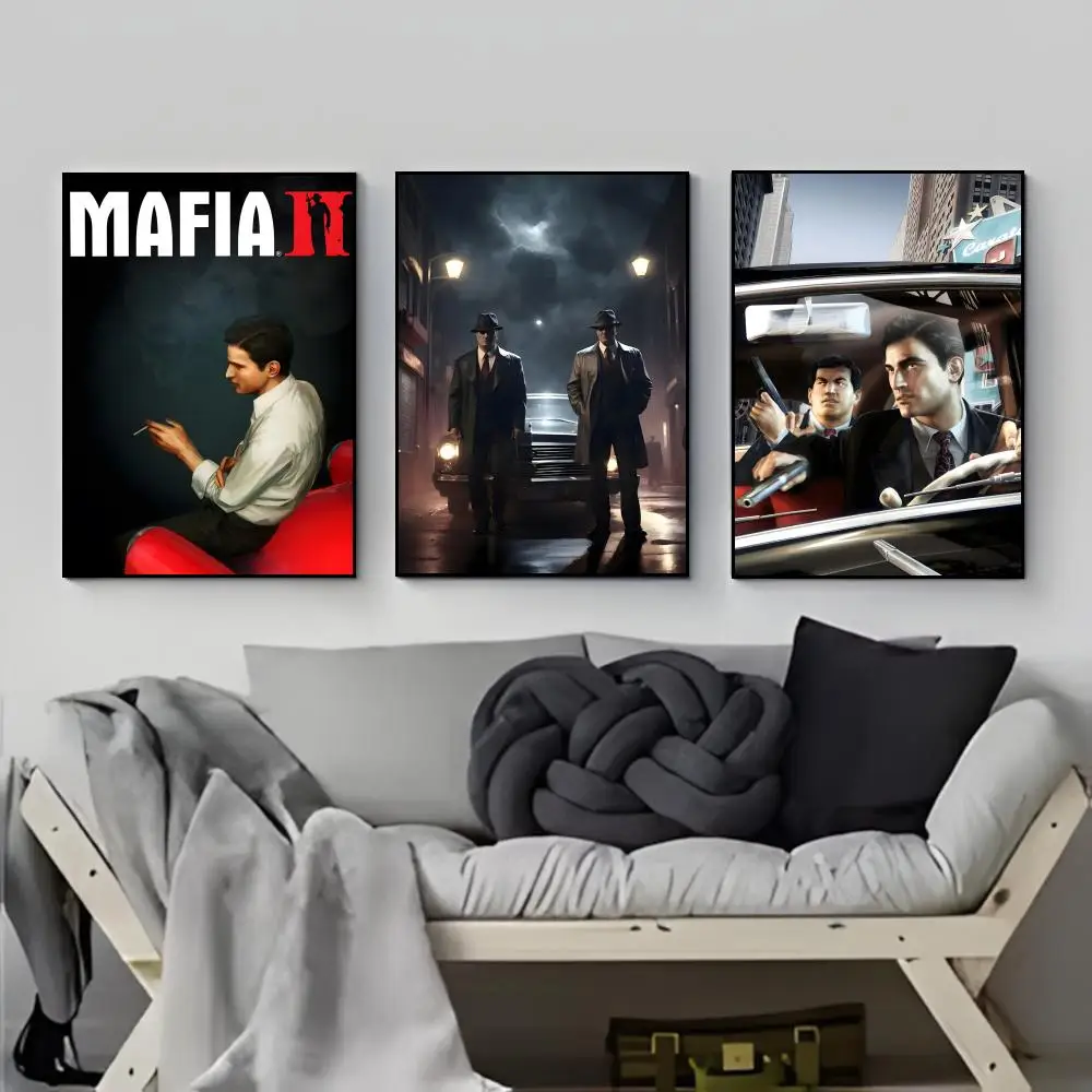 Classic Open-World Crime Video Game M-Mafia Poster Poster HD  Waterproof Wall Sticker Bar Living Room Decor Gift