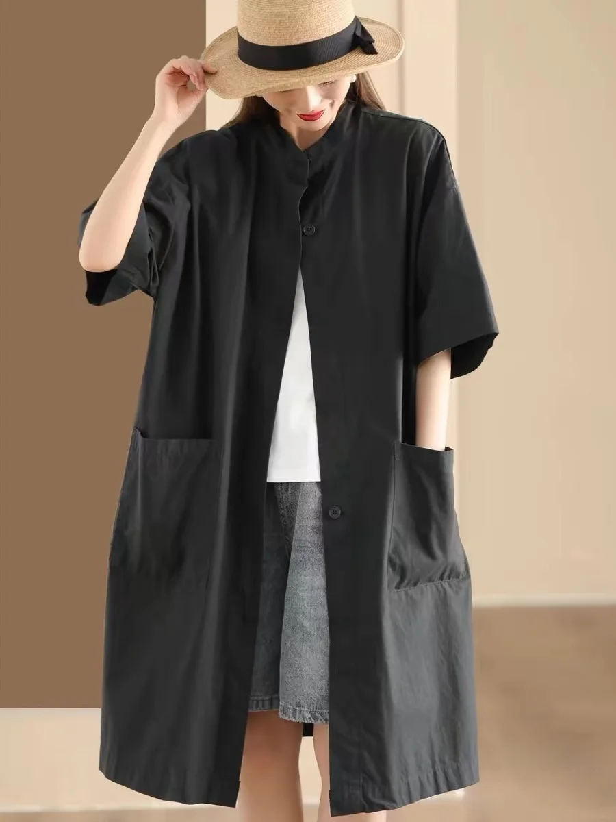 Plus size feminino verão irt dr vintage solto casual ele high-end sentimento comutar sle ort sve h-ape dr