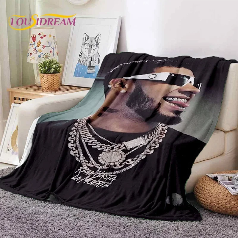 

Free Anuel AA Rapper Hip Hop Singer Soft Flannel Blanket for Beds Bedroom Sofa Picnic,Throw Blanket for Outdoor Leisure Nap Gift