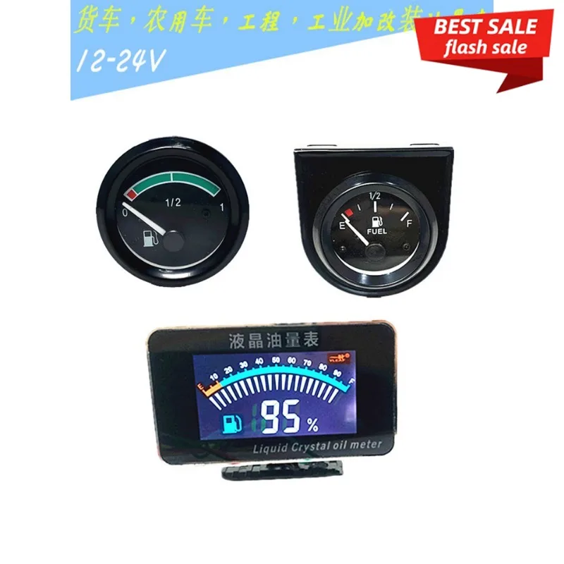 

Automobile Truck Engineering Vehicle Fuel Tank Oil Level LCD Display Gauge Fuel Gauge Diesel Gauge Float