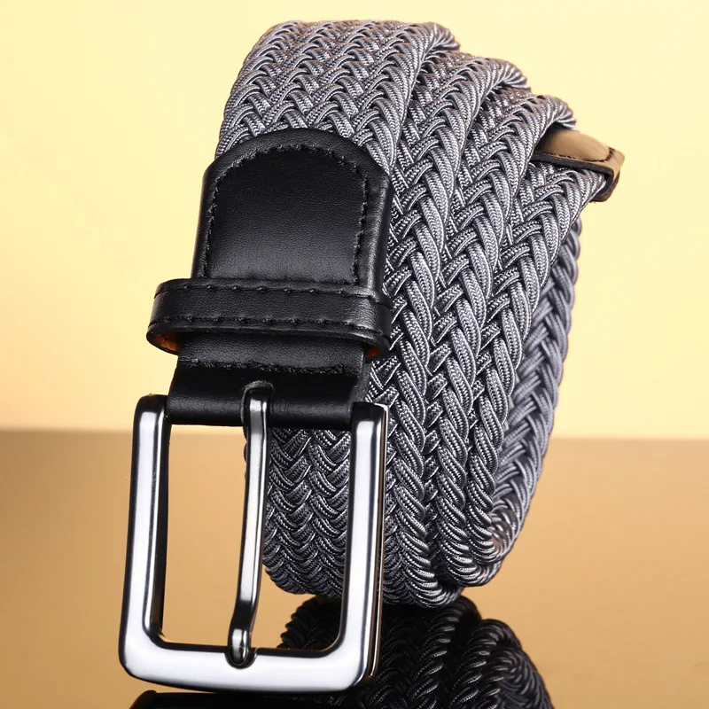 High End Business Woven Men's Belt Tactical Training High-Quality Hunting Travel Classic Multiple Styles Of Golf Elastic Belt