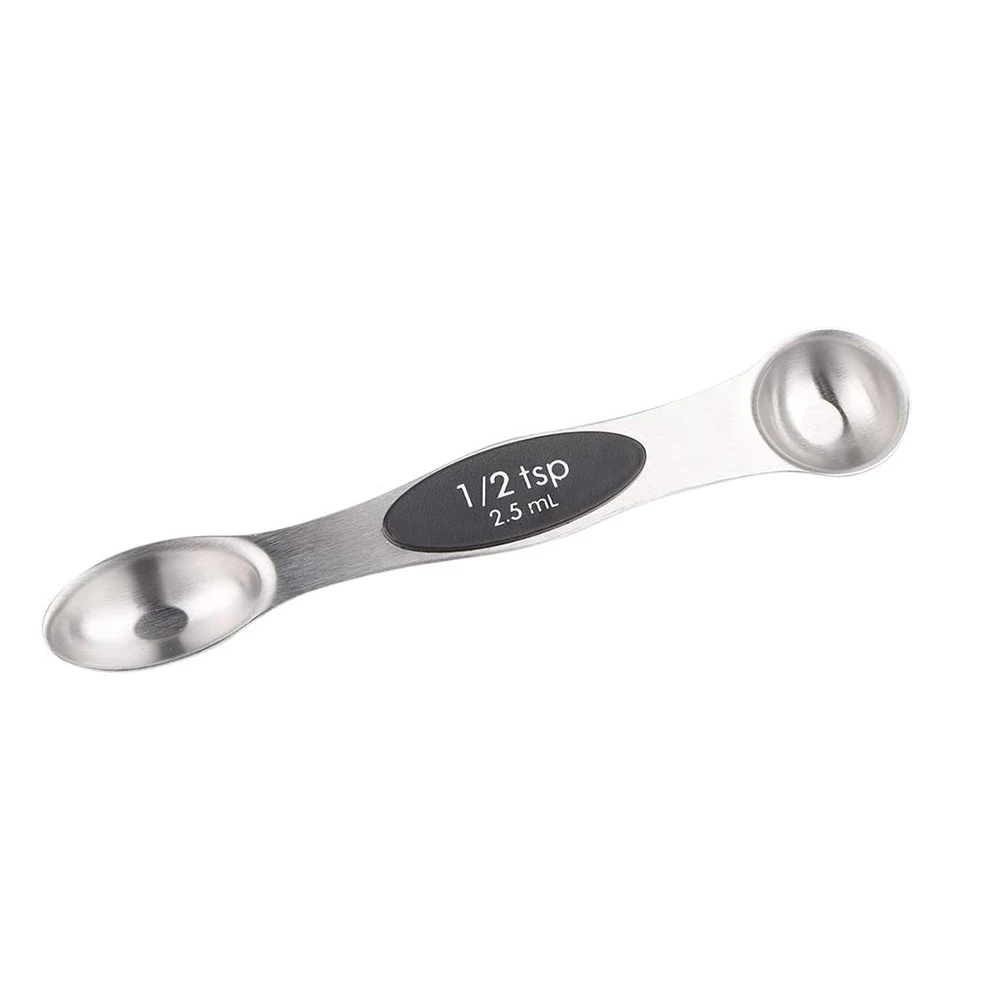 8PCS Stainless Steel Double Head Measuring Spoons Magnetic Measurement Teaspoon Tablespoon for Dry & Liquid Ingredients