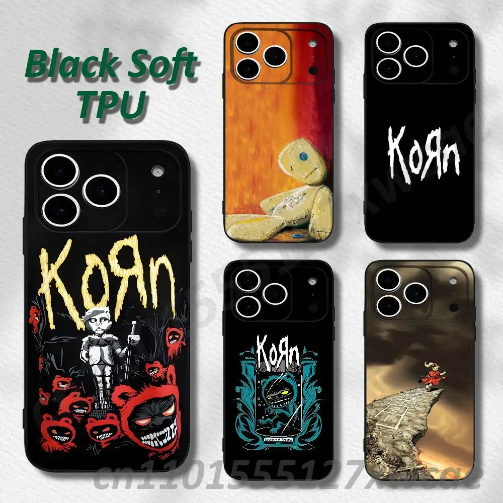 K-KornS Rock Band  Phone Case For iPhone 15,16,17,13,14,11,12,Pro,Max,Plus,E,Air,Mini Non-Slip Soft Fundas