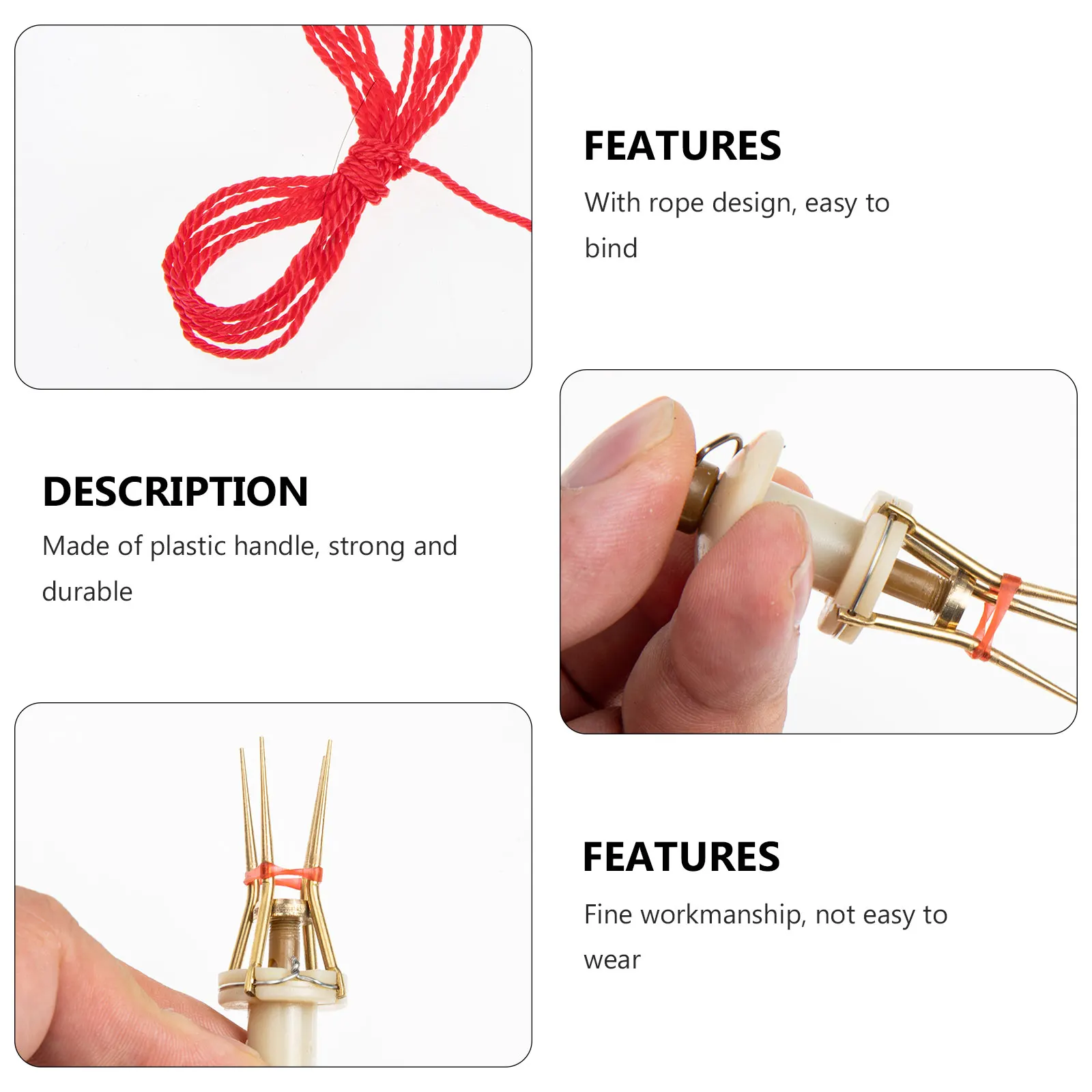 

3pcs Fishing Accessories Tools Lure Clamp Holder Clip Bait Tackle Clips Abs Lures Red Worm Professional Wear