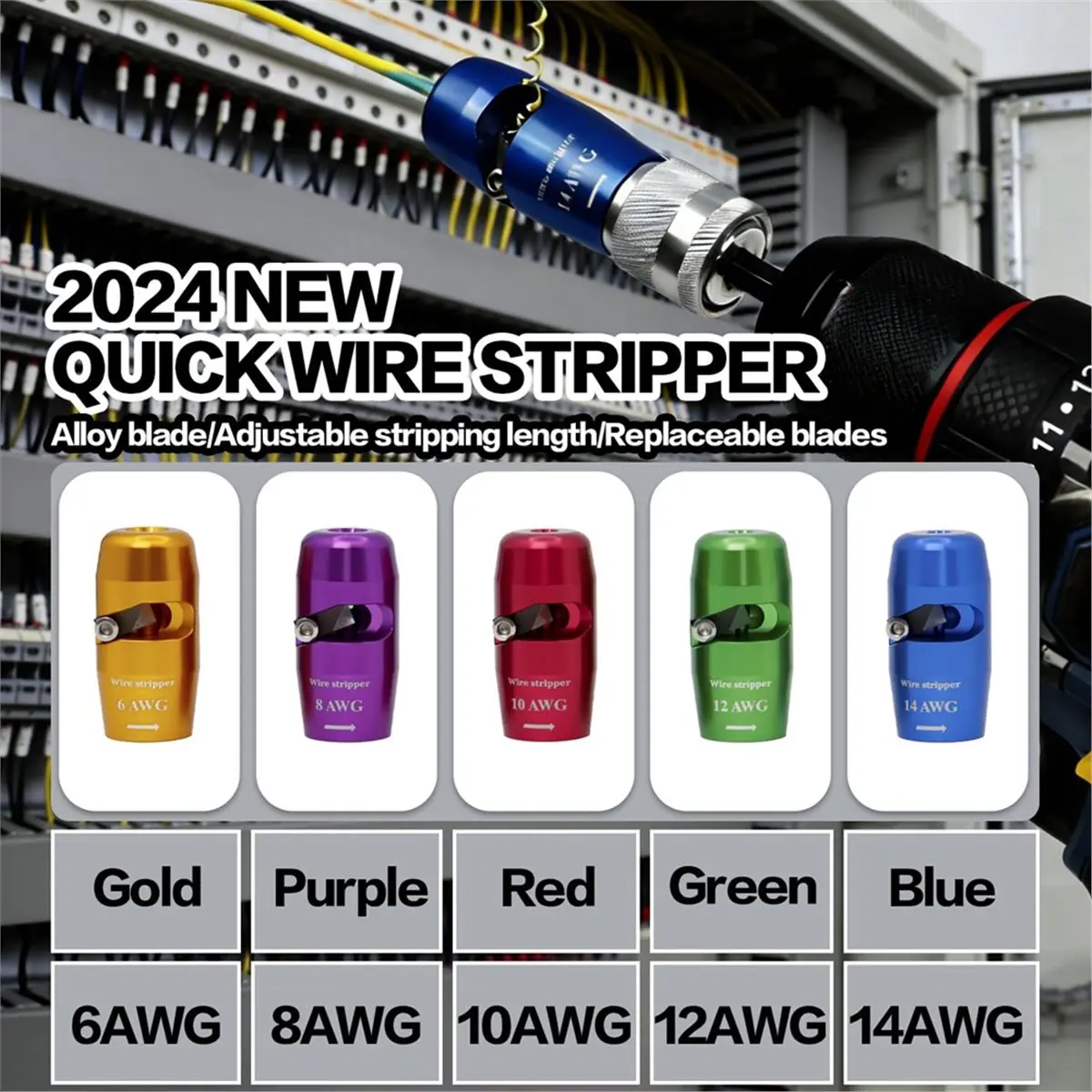 RECOMMENDATION  1set Wire Stripping for Drill, Wire Stripping Tool & Wire Twisting Connector Set, Wire Twister Tool for Drill