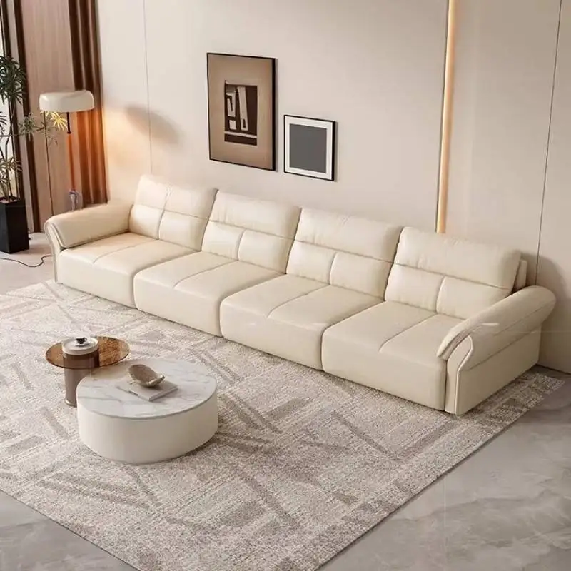 Sofás de lujo europeos para sala de estar, sofás minimalistas nórdicos modernos para sala de estar, muebles modernos de espuma viscoelástica Divano Angolare