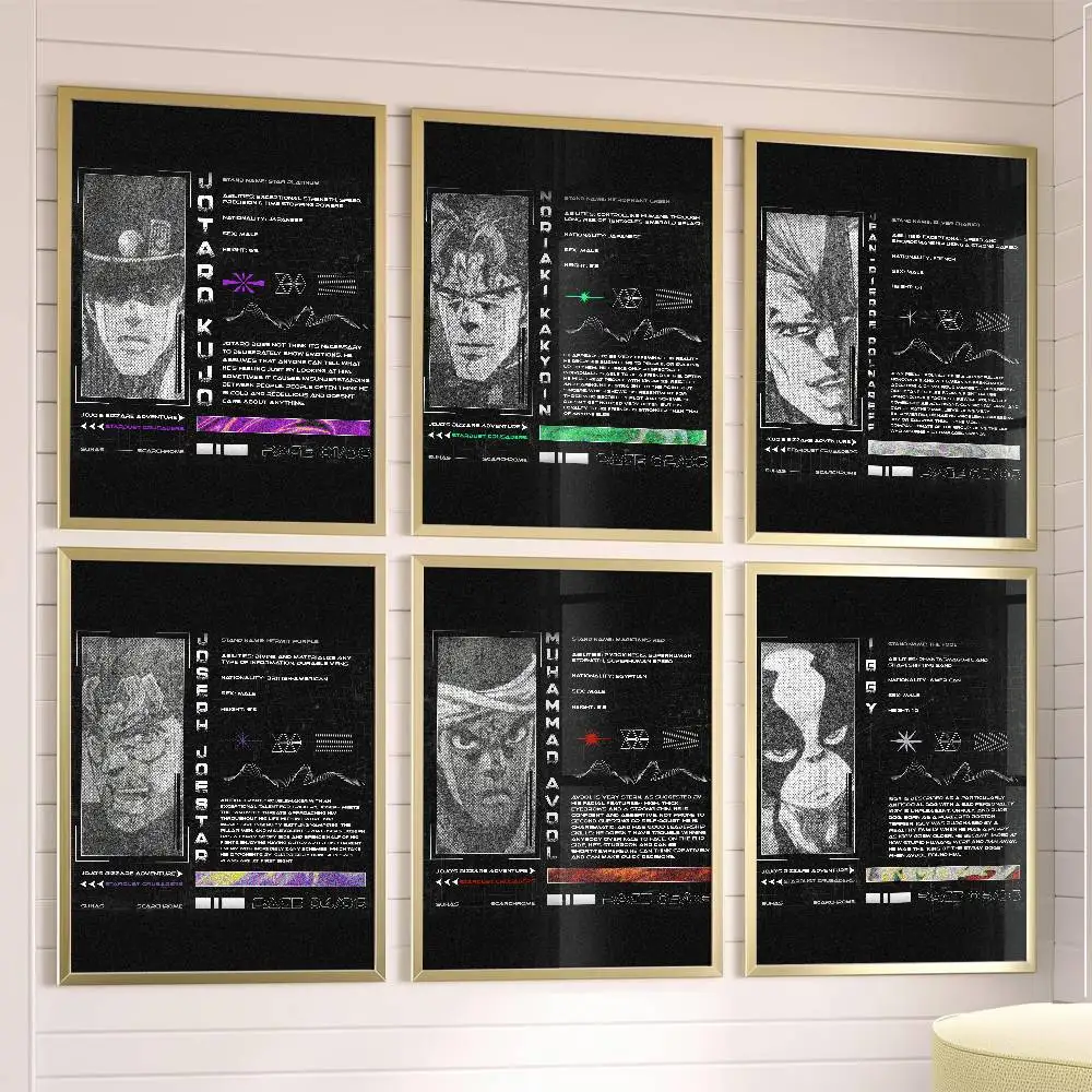 JoJos Bizarre Adventure Stardust Crusaders плакат холст картина настенная художественная картина гостиная домашний декор для спальни